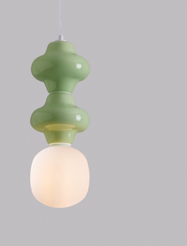 Designerska Lampa Wisząca z Ceramiki w Kolorze Zielonym Luces Exclusivas VILROSA LE44562