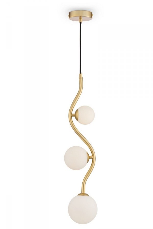 ZŁOTA DESIGNERSKA LAMPA WISZĄCA MAYTONI UVA MOD059PL-03G BIAŁE KULE 