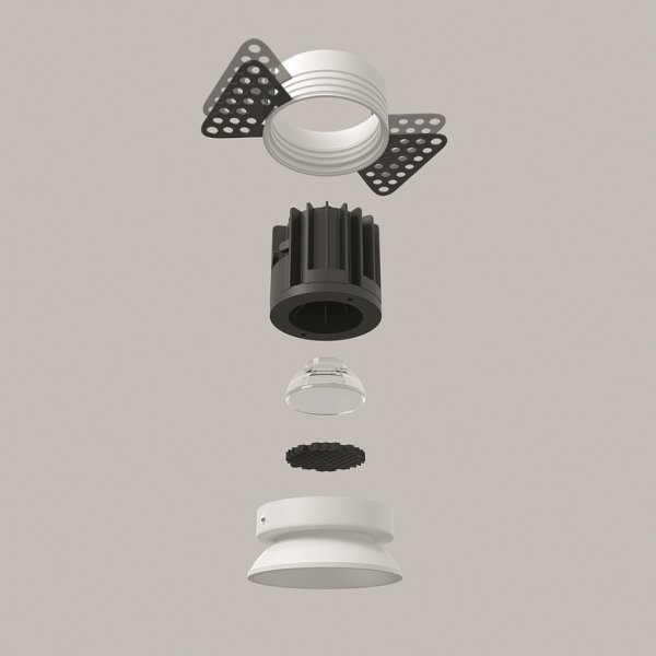 Biała Oprawka Wpuszczana Downlight Round Maytoni DL058-7W3K-TRS-W