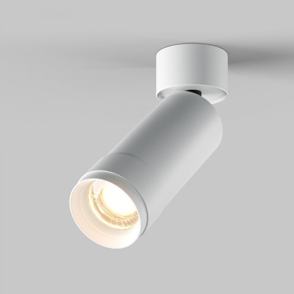 Lampa sufitowa plafon spot minimalistyczna klasyczna LED regulowa tuba aluminium biała Focus Zoom MAYTONI C055CL-L12W3K-Z-W