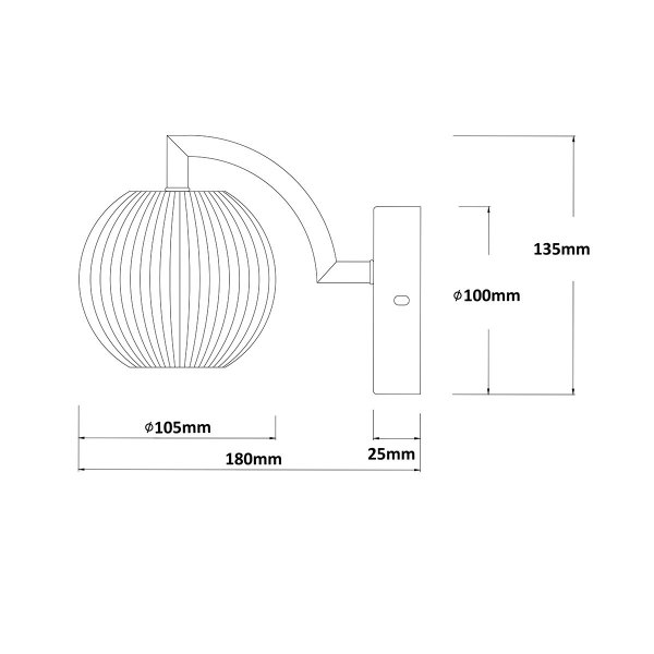 Kinkiet ścienny złoty Glamour Brillant LP-3303/1W GD Light Prestige 