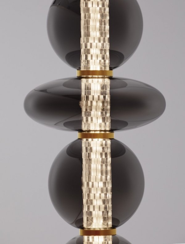 Lampa podłogowa LED szklane kule szara designerska nowoczesna możliwość ściemniania BRIVANO LE45144 Luces Exclusivas