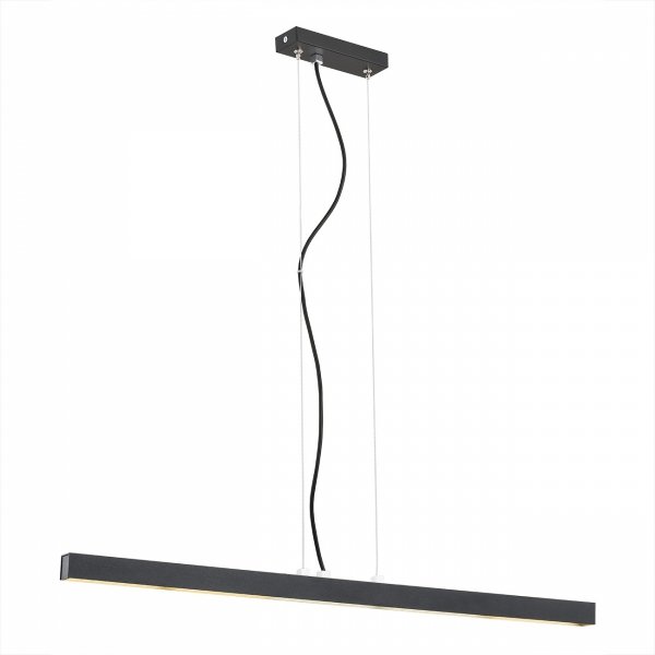 Współczesna metalowa lampa wisząca minimalistyczna industrialna biała listwa duża długa wbudowany LED VERMONT 3950 Argon
