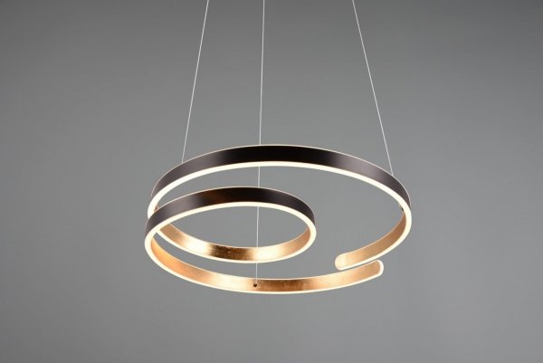 Czarno Złota Nowoczesna Dekoracyjna Lampa Wisząca LED MARNIE 344110180 TRIO