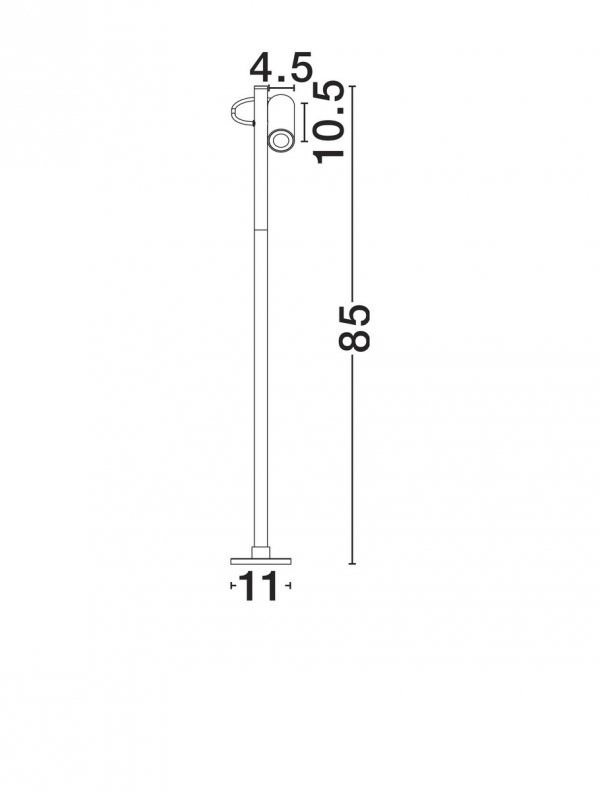 Lampa ogrodowa słupek LED aluminiowa czarna tuba minimalistyczna klasyczna IP65 SALVIRA LE75166 Luces Exclusivas