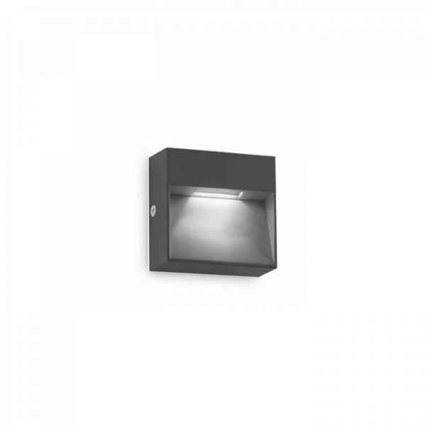 Oświetlenie Schodowe Antracytowe Kwadratowe LED DEDRA 316871 IDEAL LUX