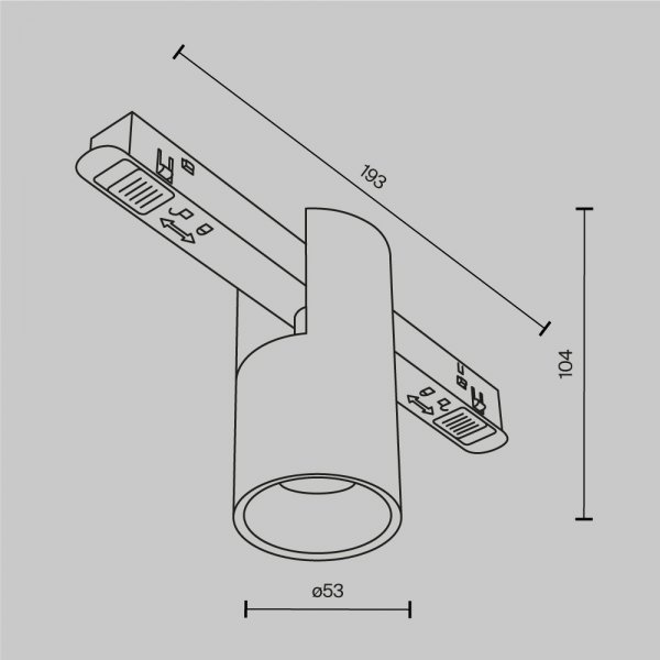 Ścieżka świetlna lampa szynowa LED nowoczesna tuba aluminium czarna możliwość ściemniania Alfa MAYTONI TR122-4-7W-DS-B