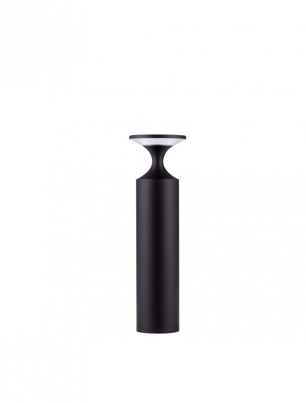 Minimalistyczny słupek ogrodowy klasyczny LED aluminiowy czarna niska tuba uniwersalny IP65 MORCAVO LE75134 Luces Exclusivas