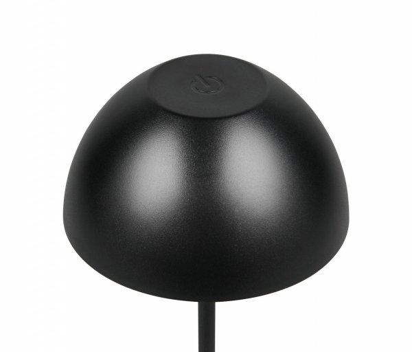 Lampka stołowa nocna LED czarna półokrągła designerska nowoczesna ściemnialna do pokoju dziecięcego ORTIZ IP44 R55601132 Rl