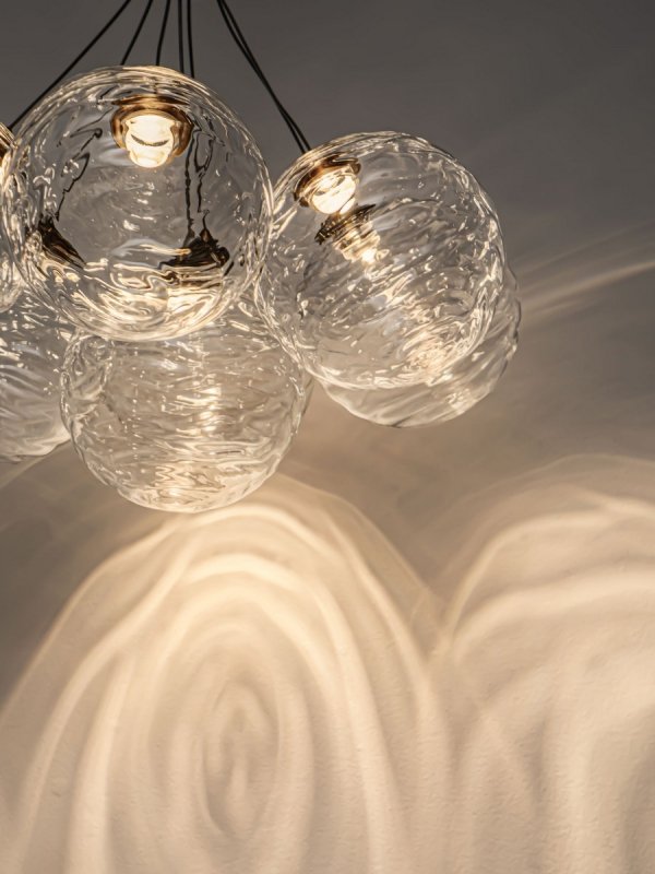 Lampa wisząca wielopunktowa LED ściemnialna okrągłe szklane designerskie kule 14,6cm nowoczesna ALBORA LE45749 Luces Exclusivas