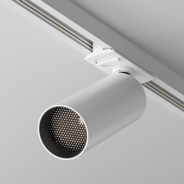 Lampa szynowa minimalistyczna nowoczesna regulowana aluminium biała FOCUS LED MAYTONI TR021-1-12W4K-W-D-W