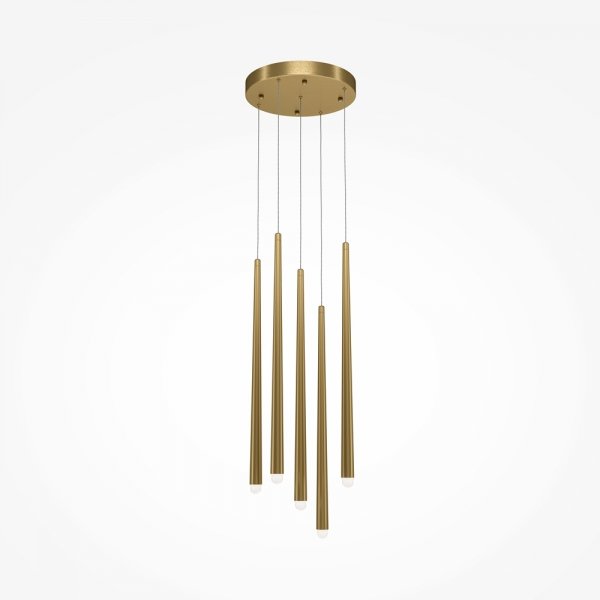 Lampa wisząca sopel LED aluminium mosiężna regulacja wysokości nad stół dekoracyjna Cascade MAYTONI MOD132PL-L30BSK