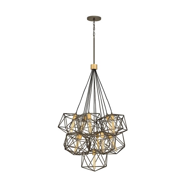 Lampa wisząca Astrid geometryczna 11 źródło światła odsłonięte żarówki HK-ASTRID-11P HINKLEY