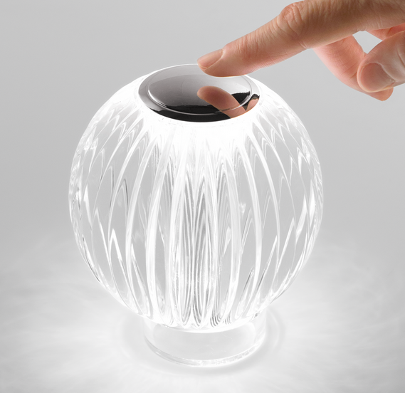 Lampa Stołowa Chrom Glamour LED Kryształowa DIAMOND TL1 343488 IDEAL LUX