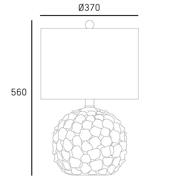 Ceramiczna sypialniana lampa stołowa nocna KOTOR T01030BR-WH Cosmo Light 