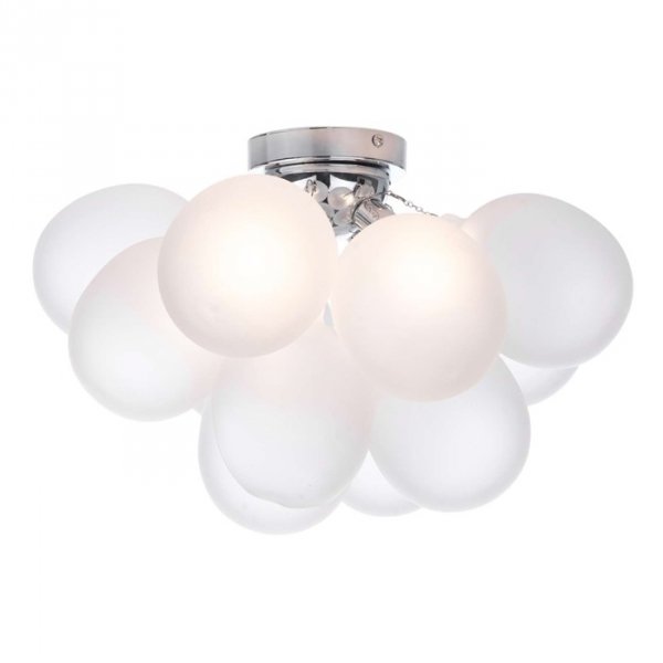 Nowoczesny Plafon Sufitowy Białe Kule Szklane BUBBLES BUB5202 DAR LIGHTING