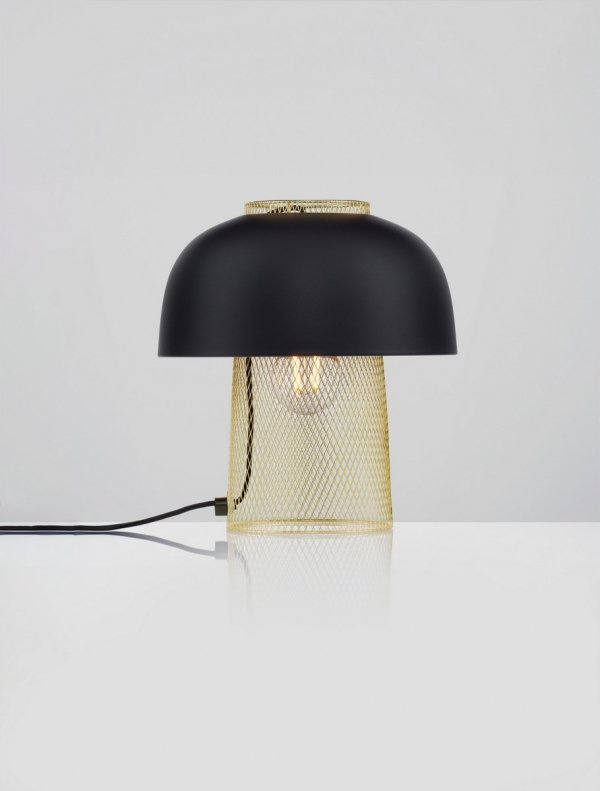 Czarno złota Lampa stołowa nocna metalowa Loft RUPA LE44380 Luces Exlusivas