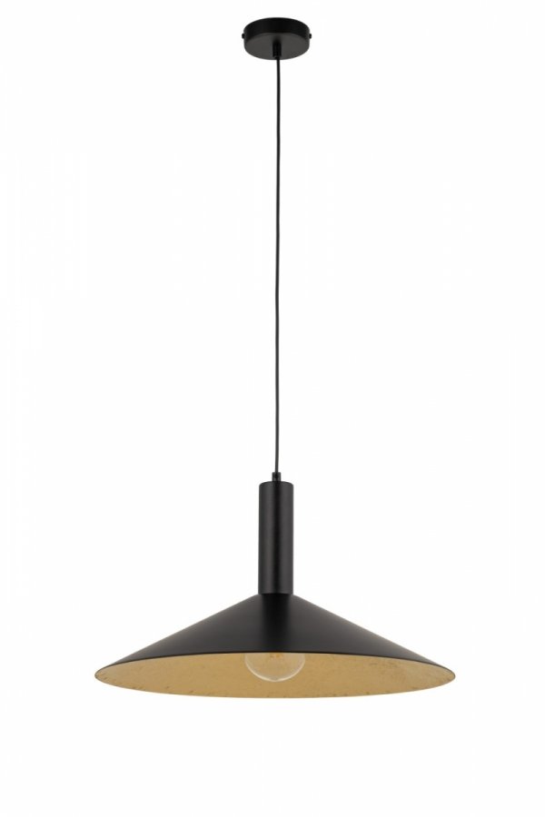 Lampa wisząca zwis pojedynczy talerz Capri S Sigma 41010 Czarny/złoty nad stół nad wyspę