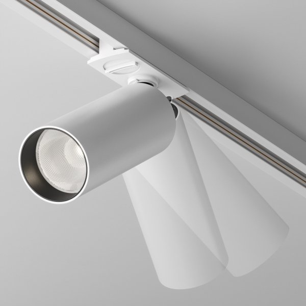 Lampa szynowa minimalistyczna nowoczesna regulowana aluminium biała FOCUS LED MAYTONI TR021-1-12W4K-W-D-W