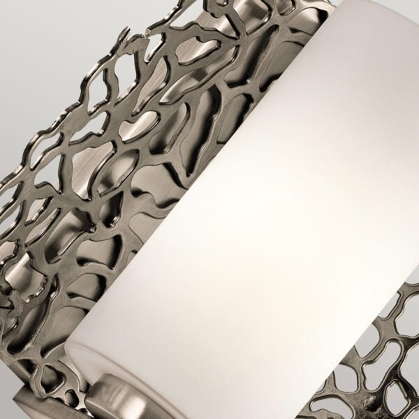 Kinkiet Silver Coral - 1 źródło światła Klasyczny pewter koralowy metalowy wzór nowoczesna okrągła organiczny design KL-SILVER-CORAL1 KICHLER