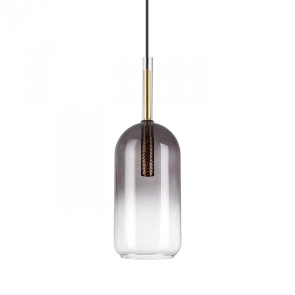 Lampa Wisząca Nowoczesna Minimalistyczna Czarny Szklany Klosz EMPIRE SP1 CILINDRO 309804 IDEAL LUX