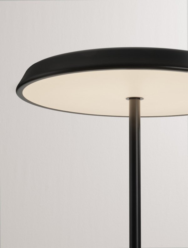 Lampka stołowa nocna czarna LED okrągła minimalistyczna uniwersalna klasyczna FOVENTO LE45441 Luces Exclusivas