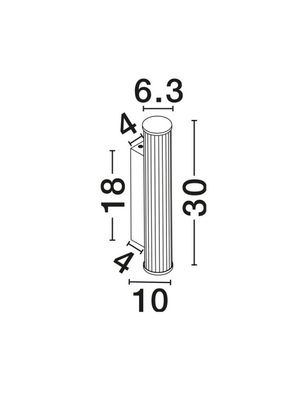 Lampa ścienna kinkiet LED tuba z ryflowanego szkła 30cm minimalistyczny zmiana barwy światła IP44 ALEGRANZA LE45770 Luces Exclusivas