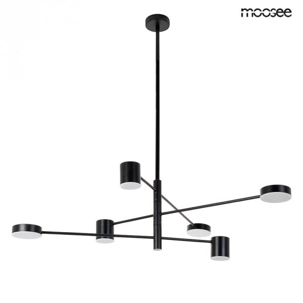 Nowoczesna czarna lampa wisząca Piazetta Moosee szklane MSE1501100140 led 6W 3000K