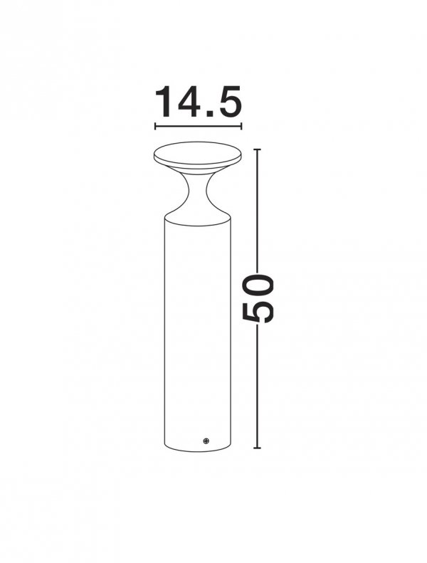 Minimalistyczny słupek ogrodowy klasyczny LED aluminiowy czarna niska tuba uniwersalny IP65 MORCAVO LE75134 Luces Exclusivas