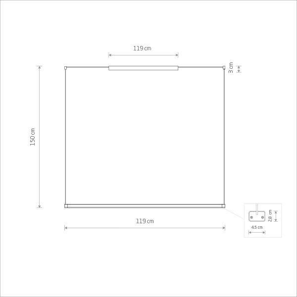 Nowoczesna Dekoracyjna Lampa Wisząca LED Biała Listwa CL H LED PRO WHITE 4000K 10524 Nowodvorski Lighting