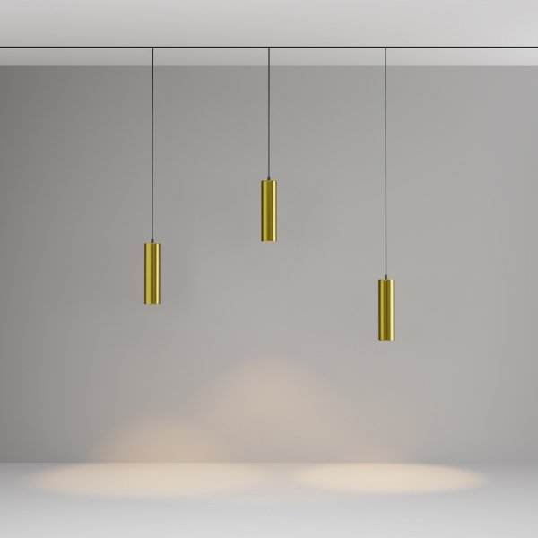 Lampa Szynoprzewodowa Mosiądz Tuba Wisząca Magnetyczny FOCUS EXILITY TR041-4-12W3K-M-DS-BBS MAYTONI