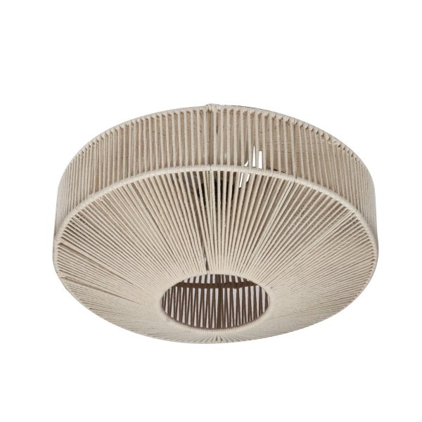 Bawełniana Beżowa Lampa Sufitowa Plafon SVEA TRIO 664700144