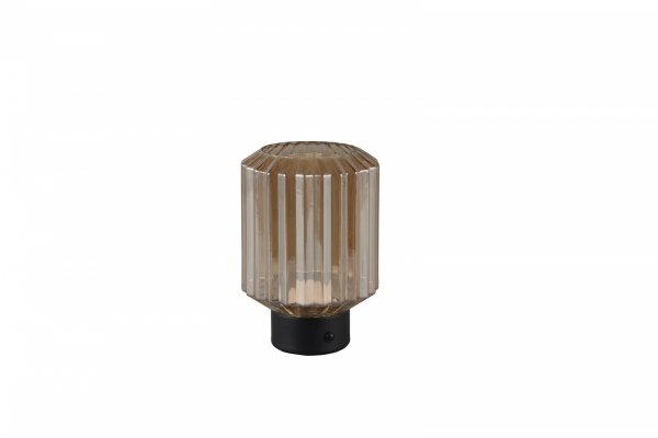 Dekoracyjna Lampka Stołowa LED Bursztynowy Szklany Klosz LORD R57761113 RL