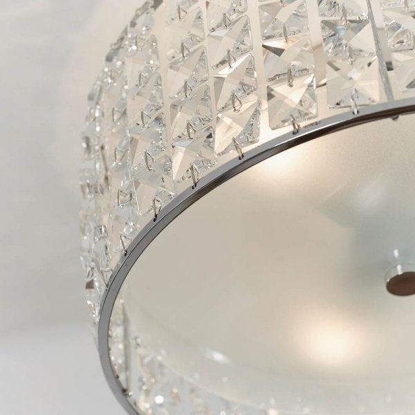 Plafon Sufitowy Kryształowy Glamour Chrom BELFONT 61252 ENDON