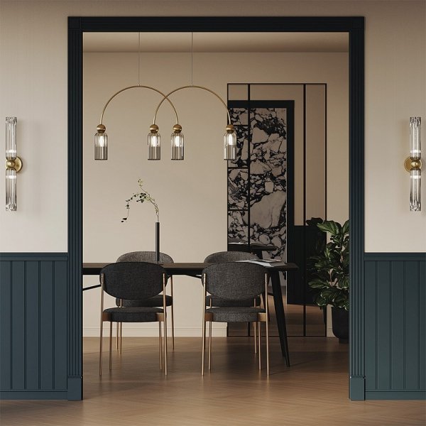 Szklana nowoczesna lampa wisząca Antic Maytoni MOD302PL-04GR