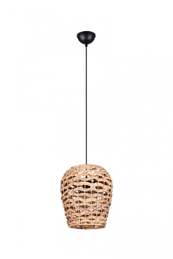 Lampa wisząca pleciona hiacynt wodny kolor naturalny owalna boho rystykalna industrialna minimalistyczna JEAN R36221036 Rl