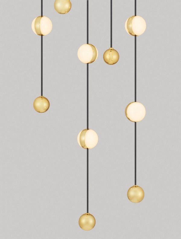 Nowoczesna designerska lampa wisząca złote kule CUTERVO LE44601 Luces Exlusivas