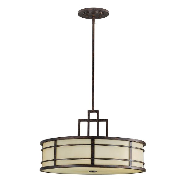 Lampa wisząca Fusion Feiss Grecki brąz w stylu Art Deco