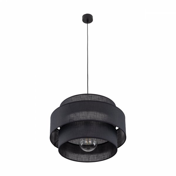 Dekoracyjna lampa wisząca w stylu boho czarny abażur rystykalna industrialna nad stół do salonu jadalni sypialni CALISTO 1 BLACK 4999 50cm TK-Lighting