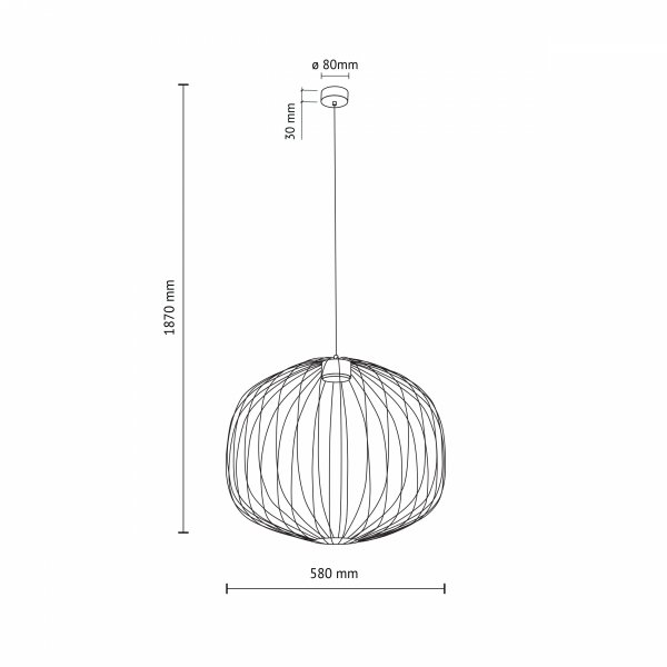 Czarna lampa wisząca ażurowa druciana okrągła minimalistyczna loftowa uniwersalna klasyczna SPHERA M 11304 TK-LIGHTING