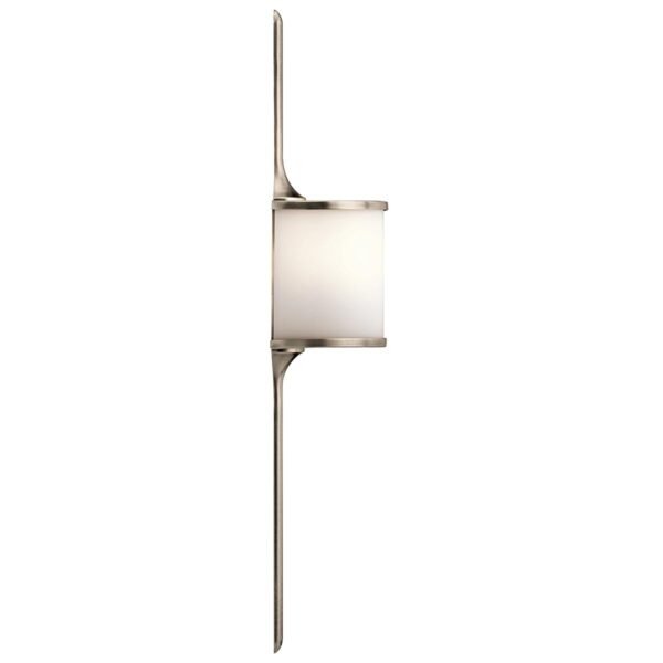 Minimalistyczny Elegancki kinkiet Mona Kichler KL-MONA-S-CLP Klasyczny pewter