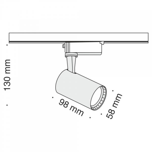 Oprawa LED do zamontowania na szynie MAYTONI Vuoro TRACK TR003-1-6W3K-B