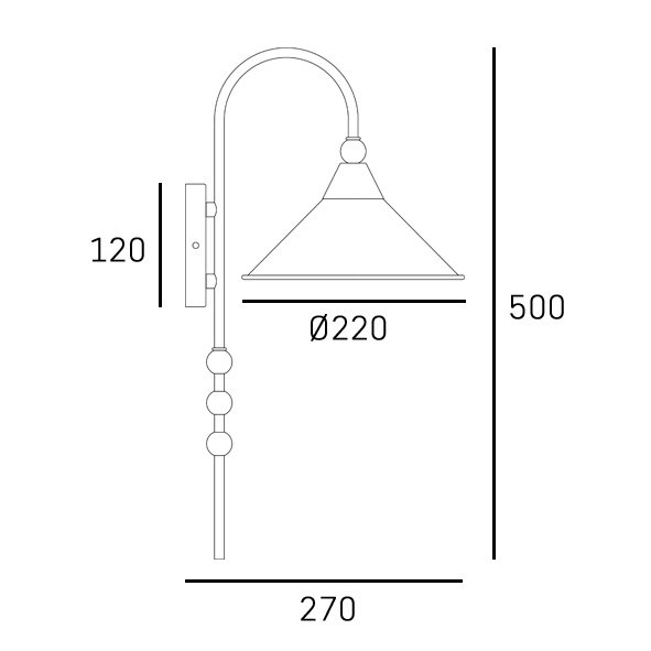 Minimalistyczny czarny kinkiet ścienny ASHFORD W01531BK Cosmo Light