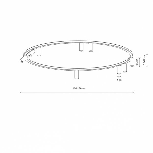 Nowoczesna lampa sufitowa czarny minimalistyczny plafon FOURTY ROUND IX BLACK 11950 Nowodvorski Lighting 
