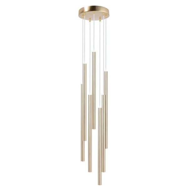 Złota lampa wisząca sopel Premium długi Gold Sigma 40966 lampa nad stół nad wyspę złote rurki 
