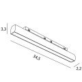  Linia do szynoprzewodu czarna obrotowa ściemniana LED listwa minimalistyczna nowoczesna MICRO11 N0007Z MAXLIGHT