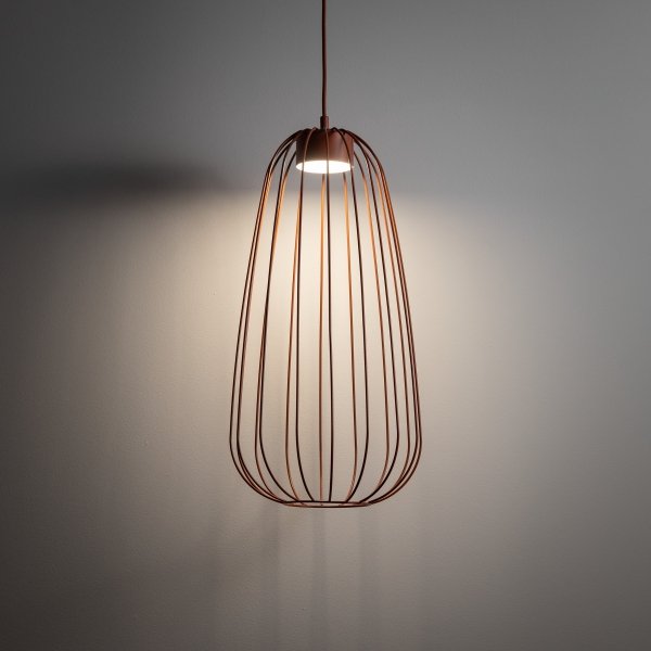 Lampa wisząca kolor ceglany ażurowa druciana owalna minimalistyczna loftowa uniwersalna klasyczna SPHERA S 11308 TK-LIGHTING