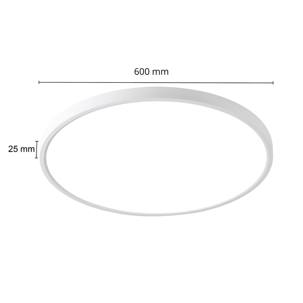 Plafon Sufiitowy Okrągły LED CCT Biały CALIFORNIA LP-2505/1C-60 WH LIGHT PRESTIGE