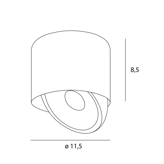 Biała lampa sufitowa VECTOR led 10W MAXLIGHT C0265 