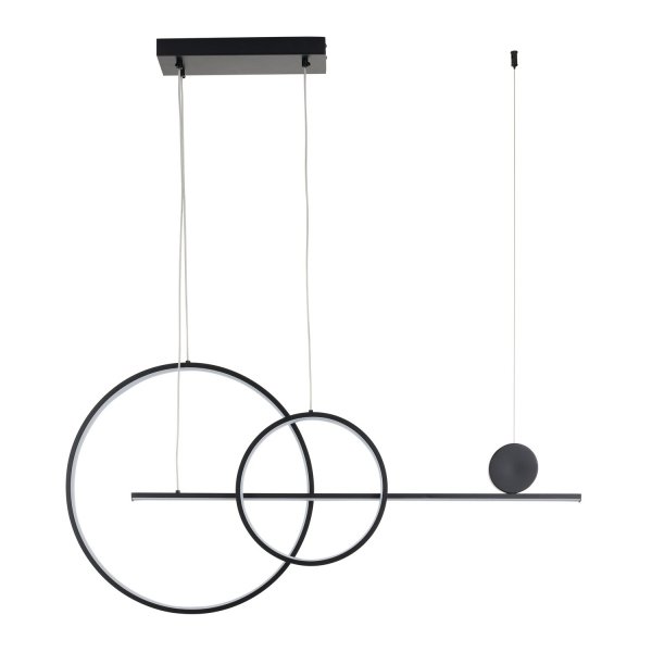 Czarna dekoracyjna nowoczesna lampa wisząca LED NEW AGE MP0082-L120 Step Into Design